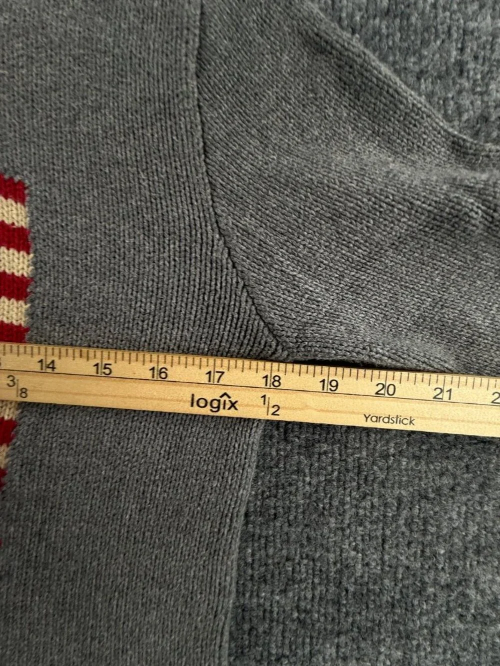 Polo Ralph Lauren USA Flag Hooded Sweater Graphic Large 14-16 Gray Preppy Boys